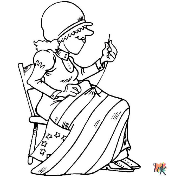 cute Flag Day coloring pages 2