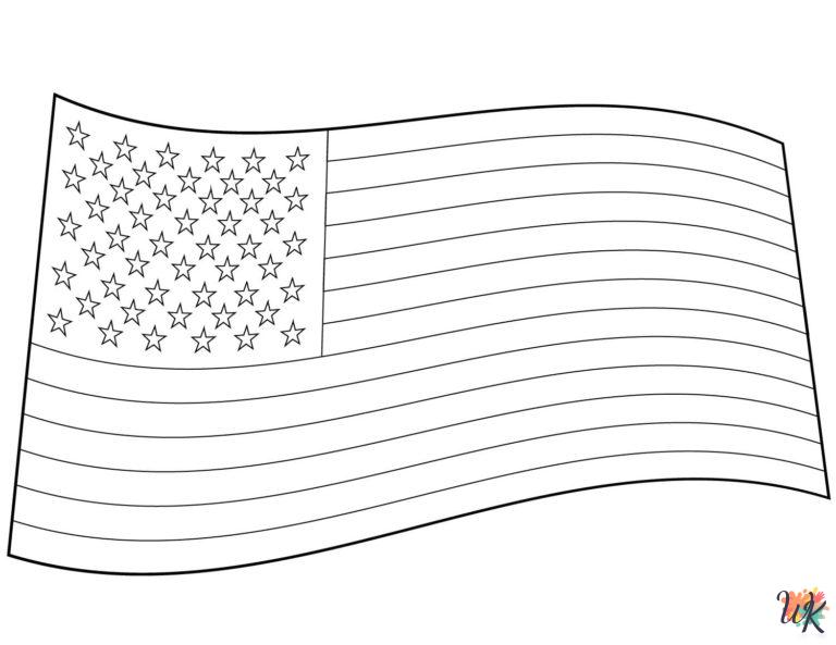 Flag Day ornament coloring pages