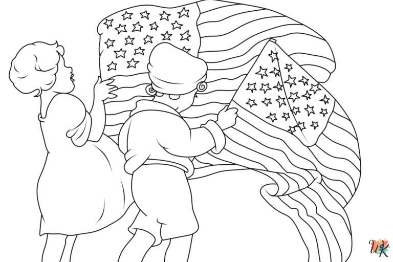 free Flag Day coloring pages