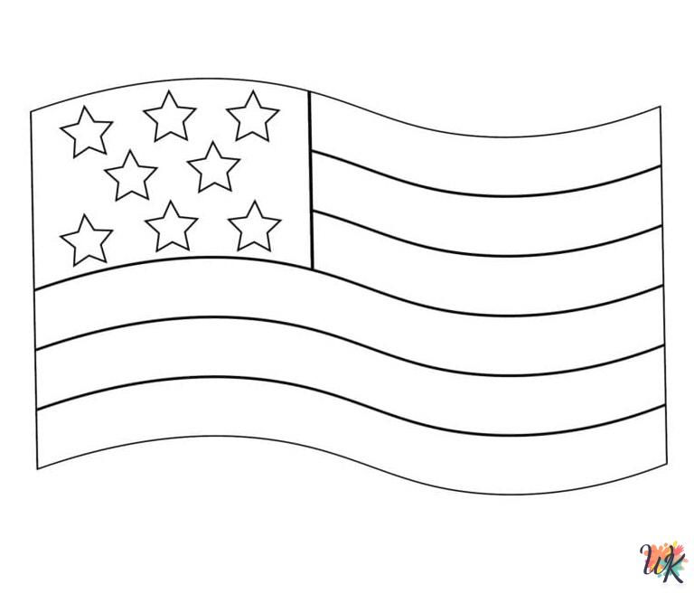Flag Day coloring pages for preschoolers