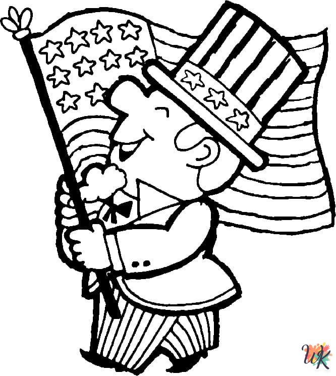 free Flag Day coloring pages pdf