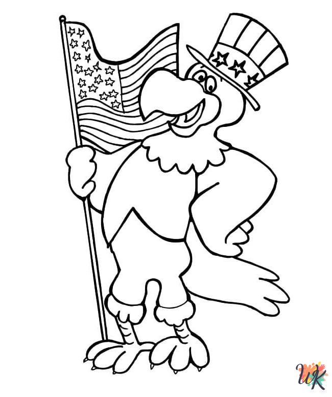 free Flag Day printable coloring pages