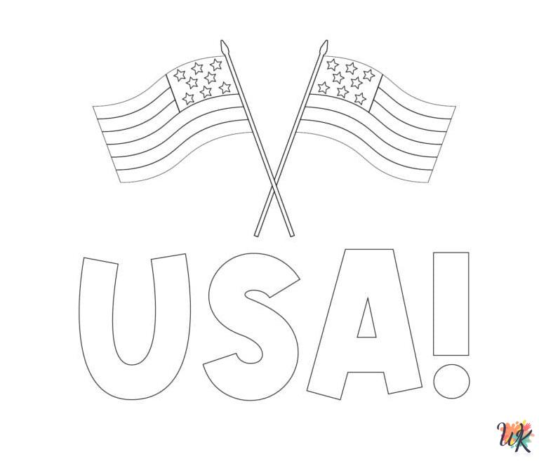 Flag Day coloring pages for adults