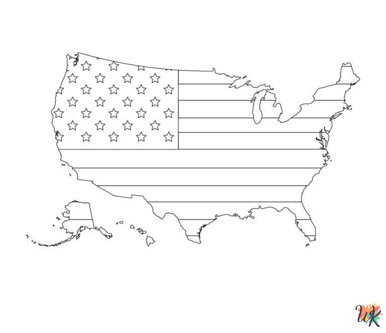free Flag Day coloring pages