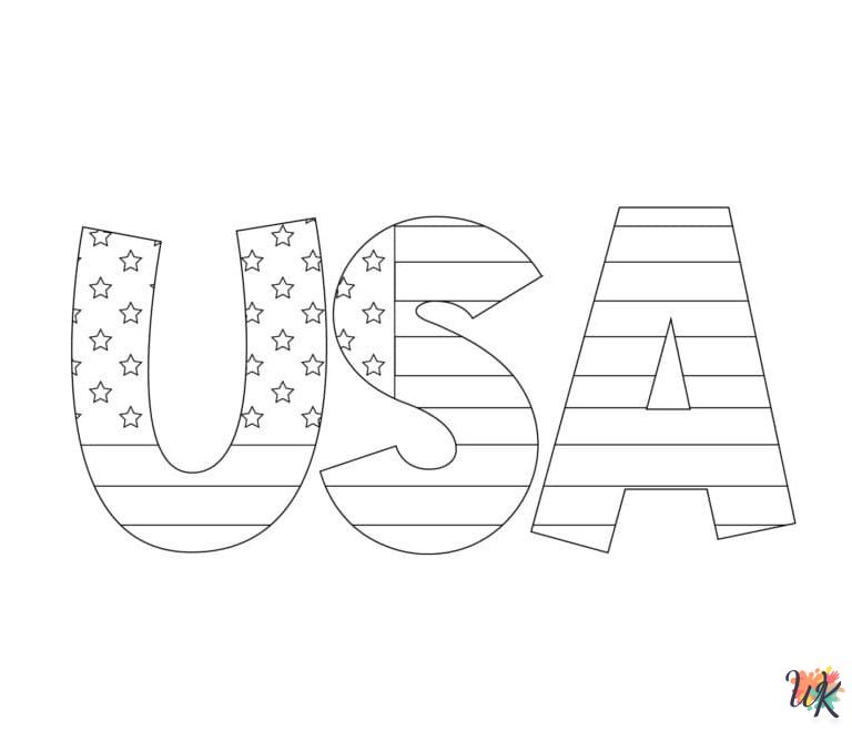 Flag Day coloring book pages