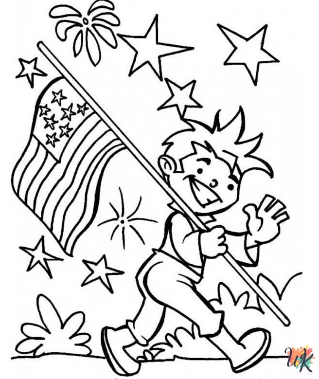 free Flag Day coloring pages printable 1