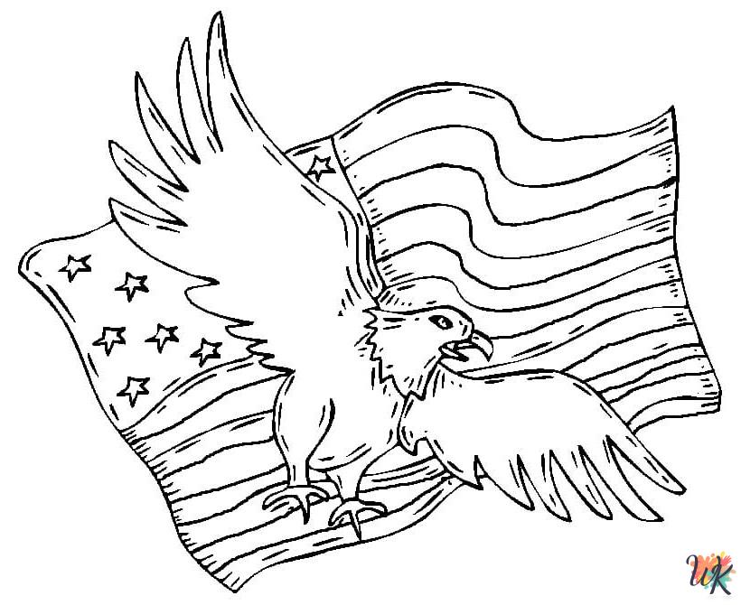 coloring pages printable Flag Day
