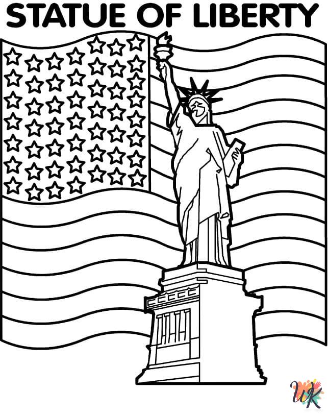 free printable coloring pages Flag Day