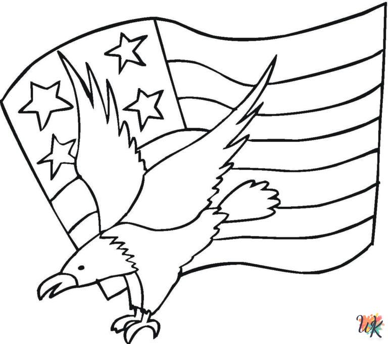 Flag Day coloring pages for adults pdf