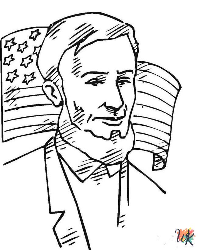 free coloring Flag Day pages