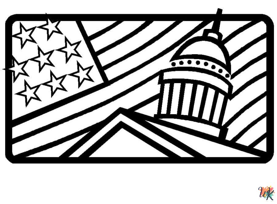 preschool Flag Day coloring pages 1