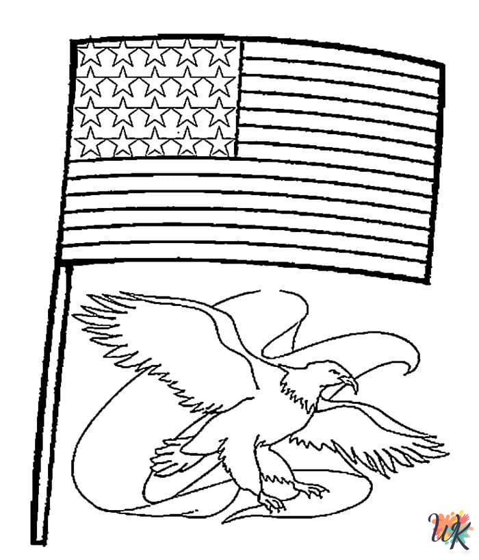 Flag Day ornament coloring pages