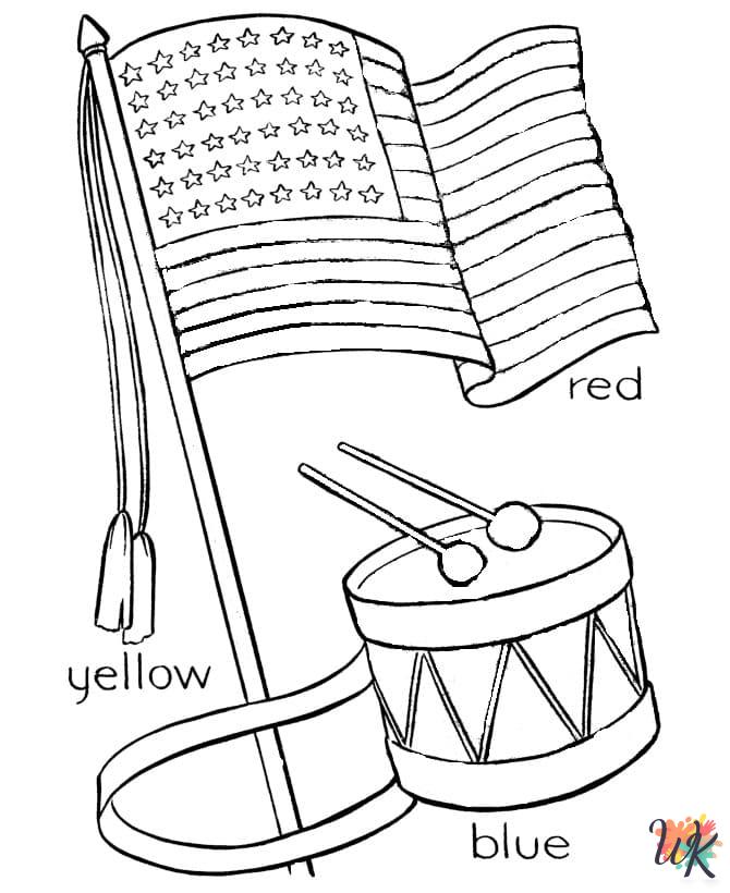 Flag Day coloring pages for kids