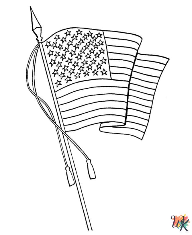 preschool Flag Day coloring pages