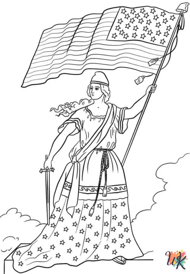 detailed Flag Day coloring pages