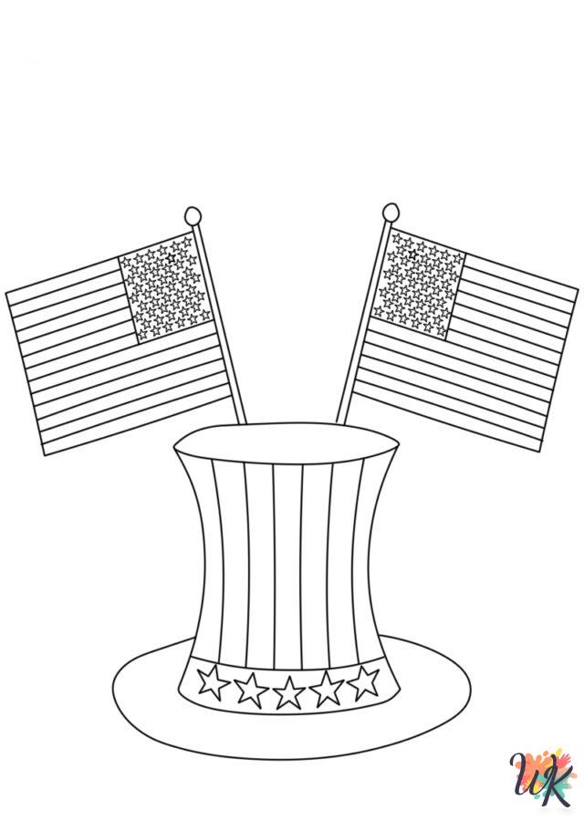 easy Flag Day coloring pages