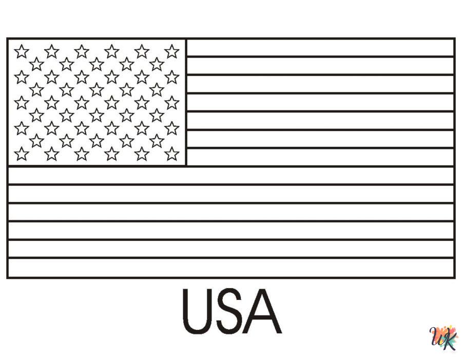 Flag Day coloring pages free printable
