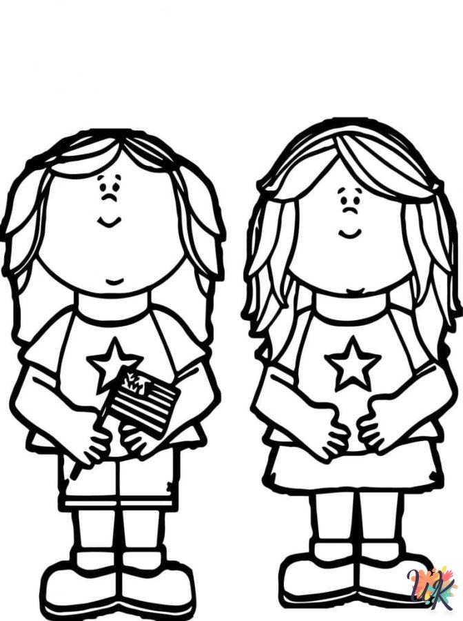cute Flag Day coloring pages