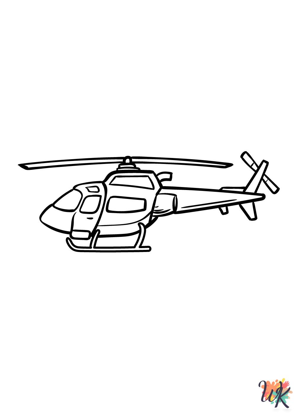 Helicopter coloring pages pdf