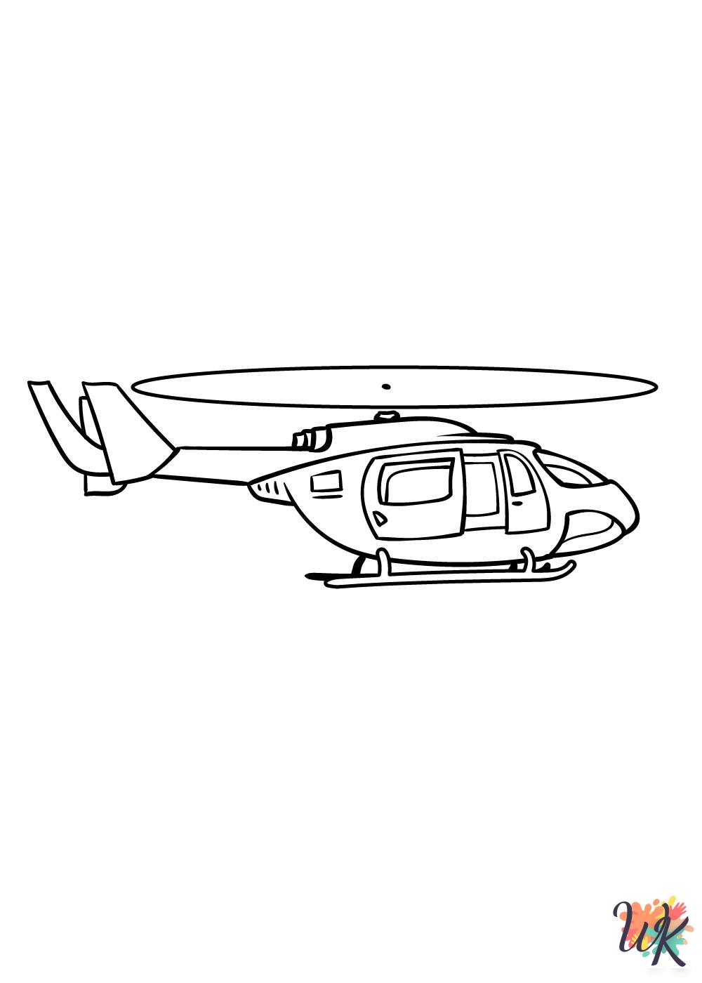 detailed Helicopter coloring pages