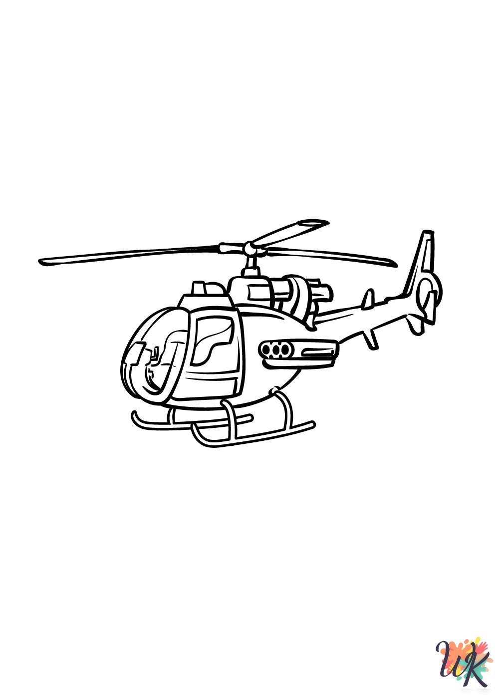 Helicopter coloring pages for adults pdf