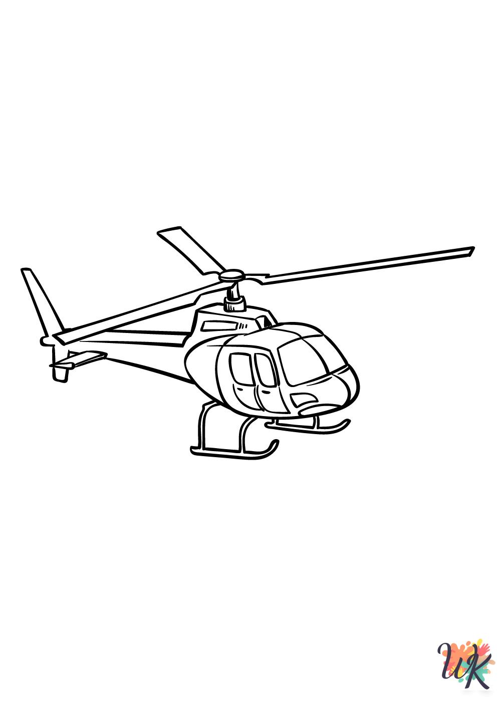 free printable Helicopter coloring pages