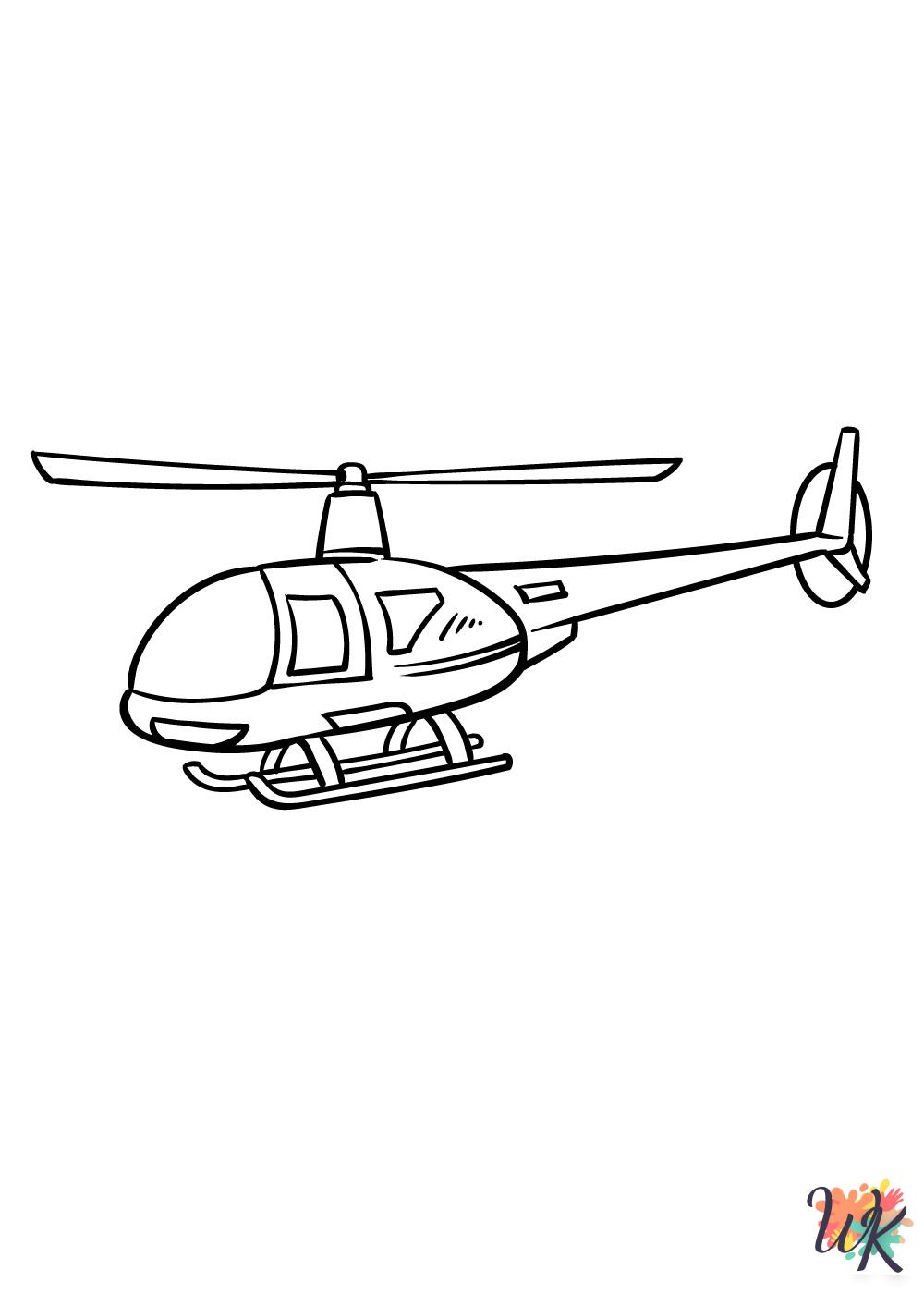 preschool Helicopter coloring pages
