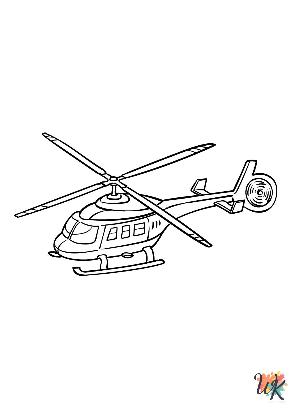 Helicopter ornament coloring pages