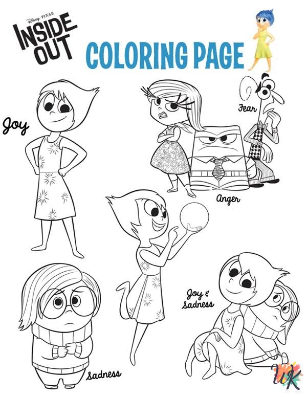 easy cute Inside Out coloring pages