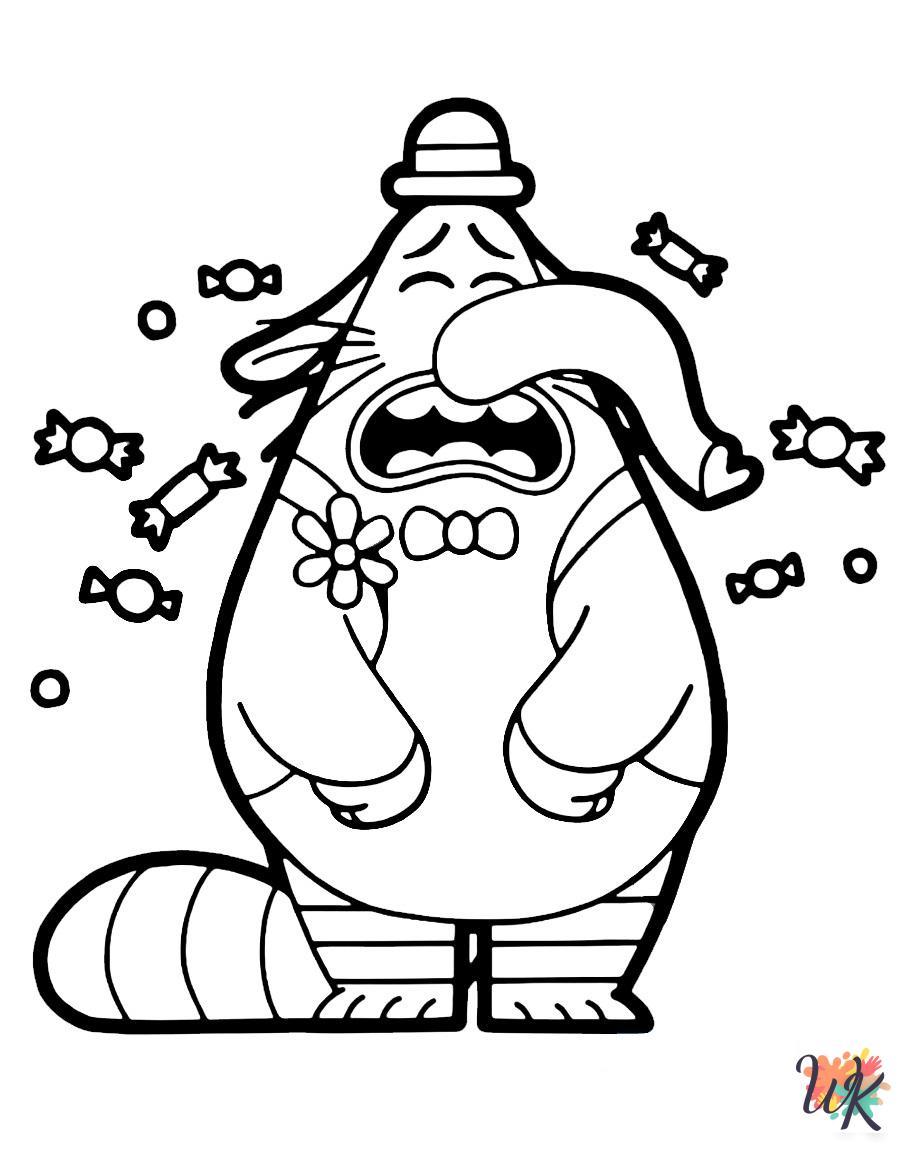 free full size printable Inside Out coloring pages for adults pdf