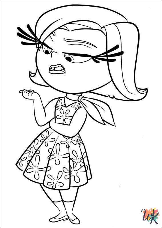 kawaii cute Inside Out coloring pages