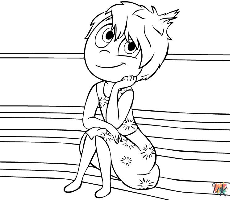 easy cute Inside Out coloring pages