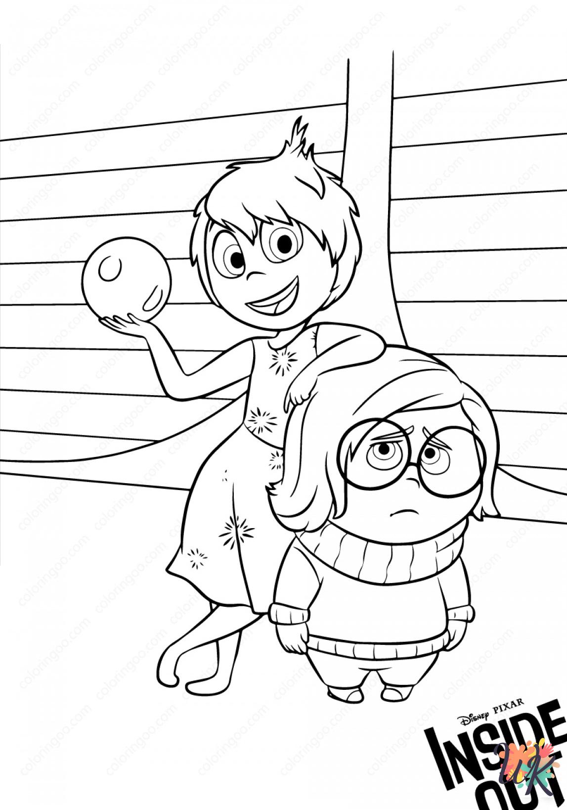 easy Inside Out coloring pages