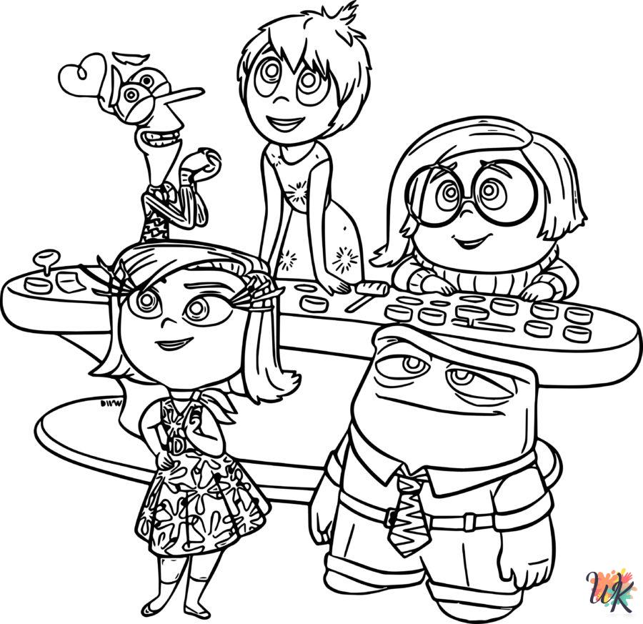 Inside Out cards coloring pages