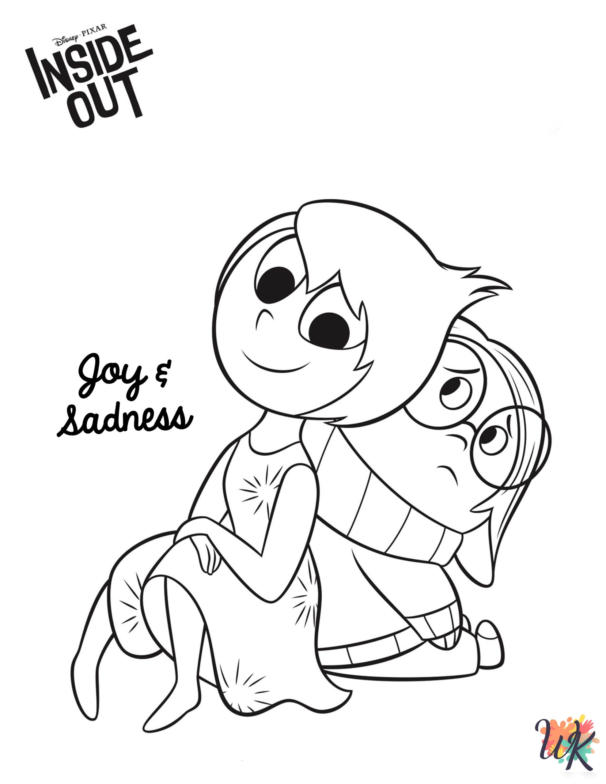 Inside Out coloring pages for preschoolers