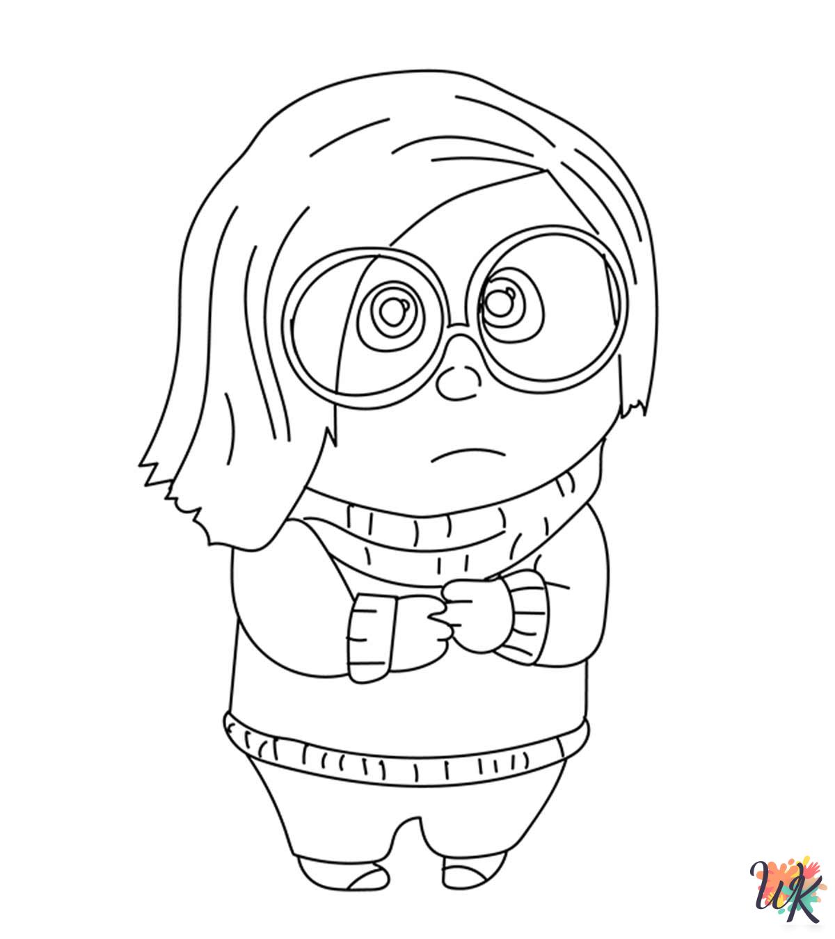 detailed Inside Out coloring pages for adults