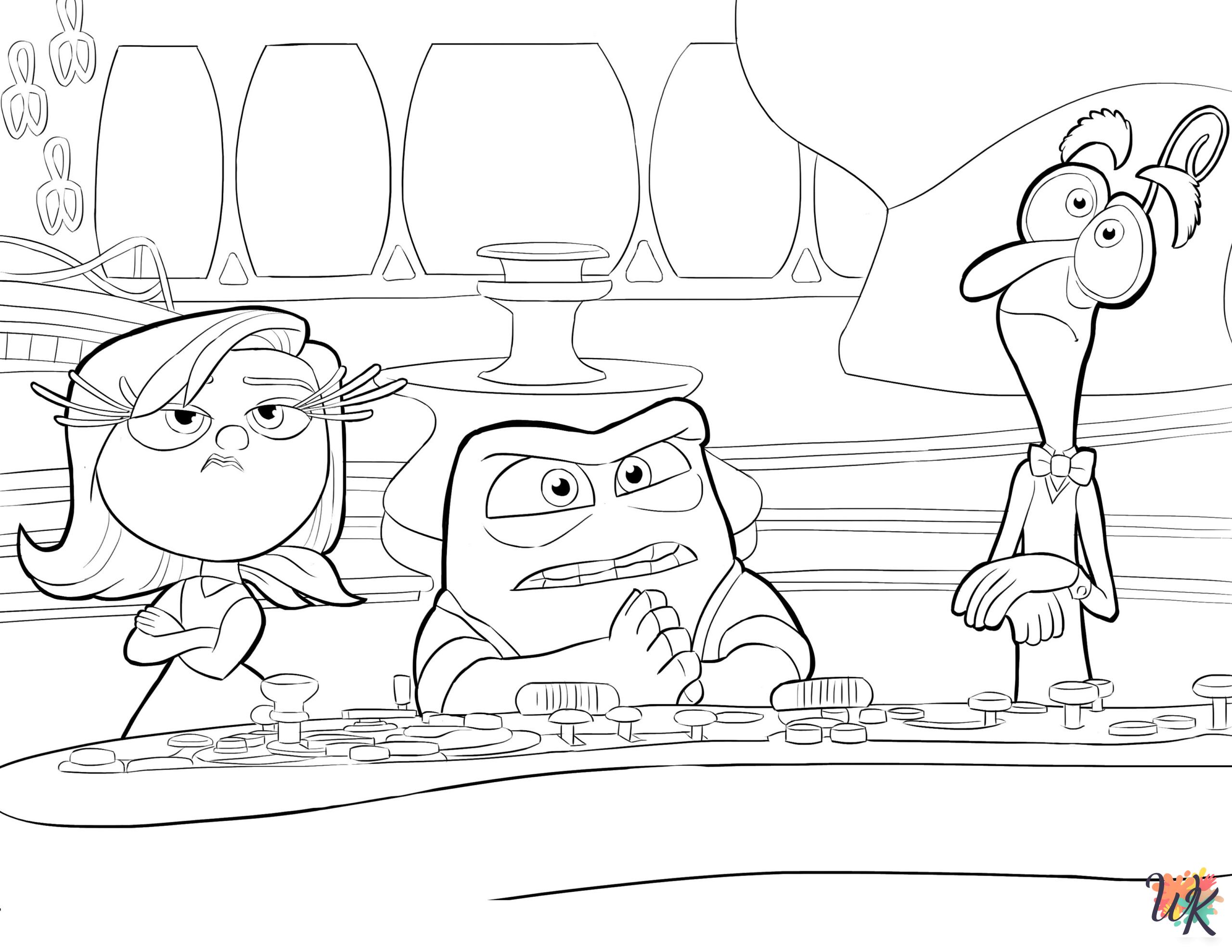 Inside Out cards coloring pages