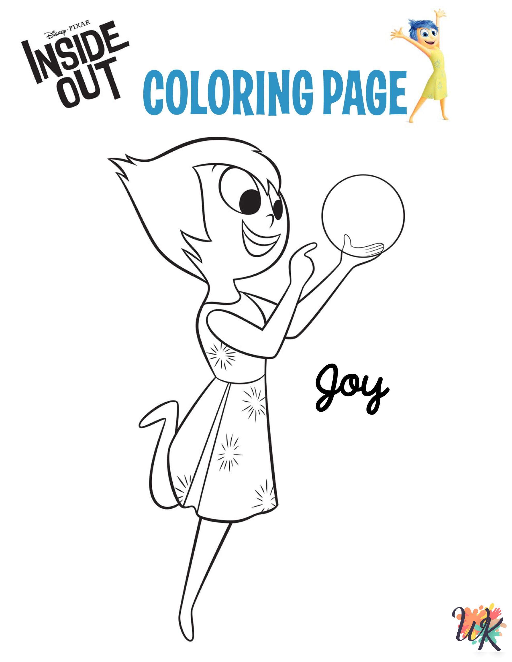 grinch cute Inside Out coloring pages
