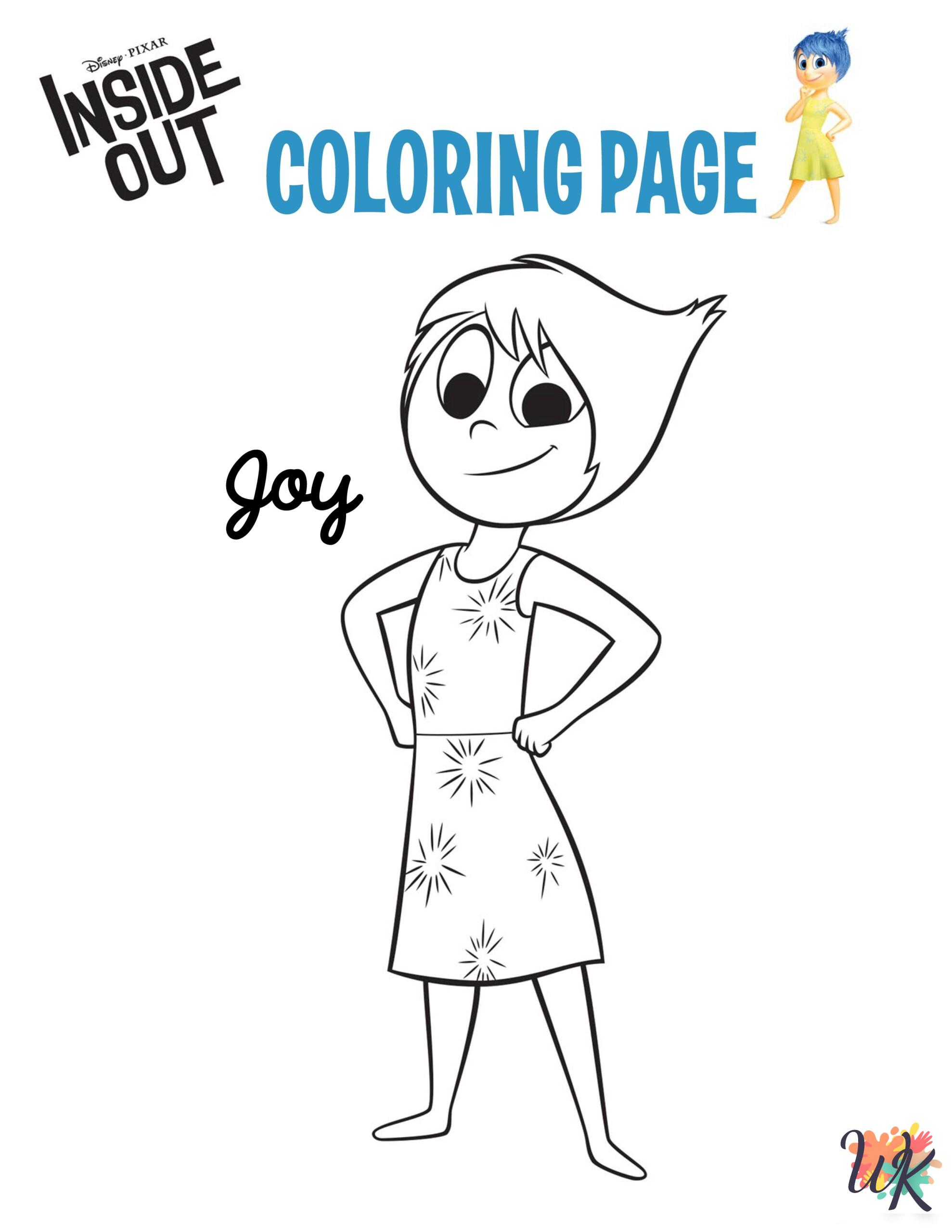 Inside Out coloring pages for adults easy
