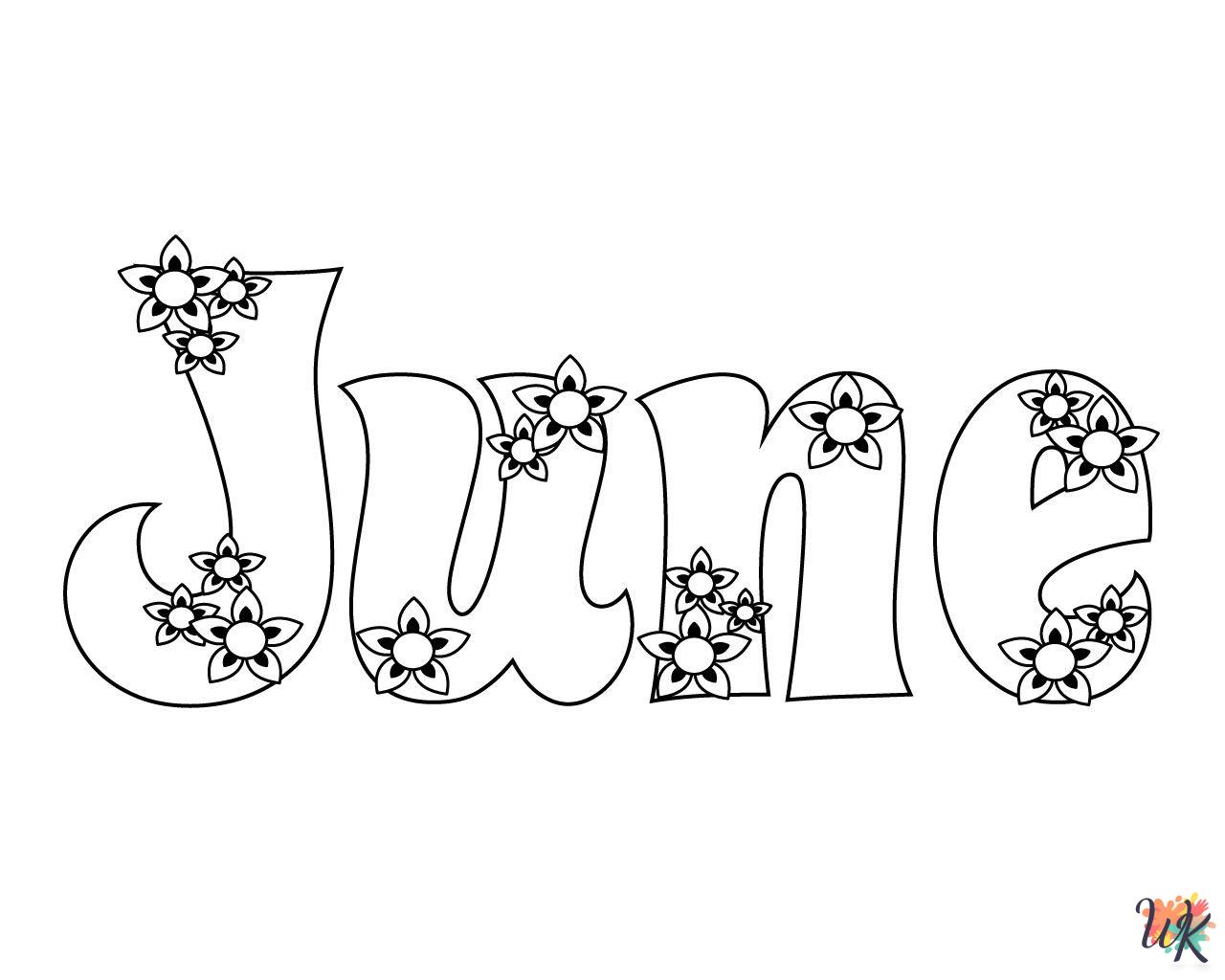 detailed June coloring pages for adults