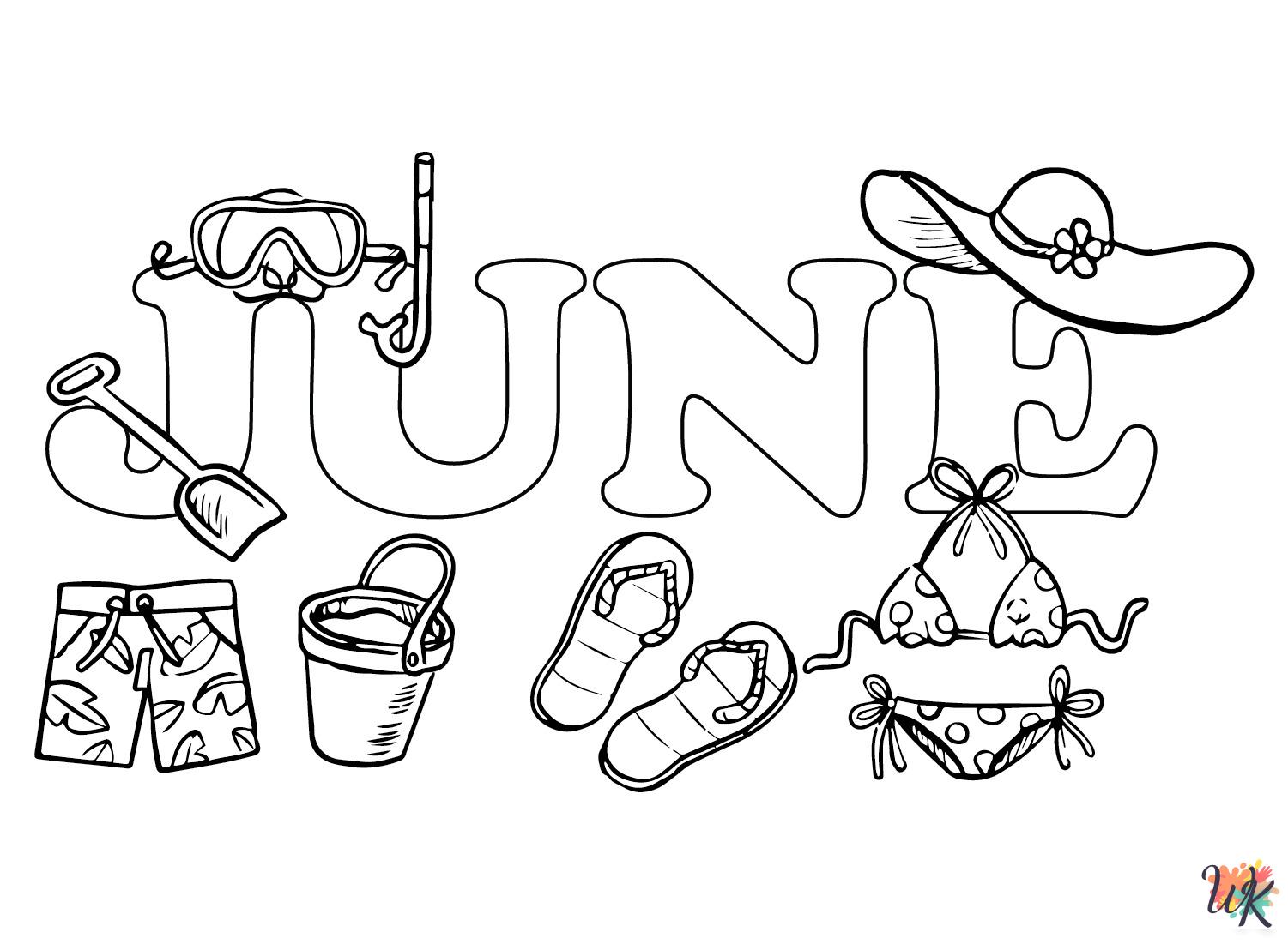 June coloring pages free