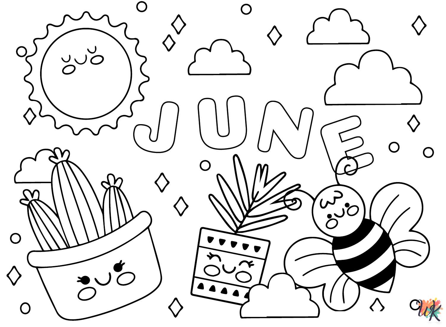 fun June coloring pages
