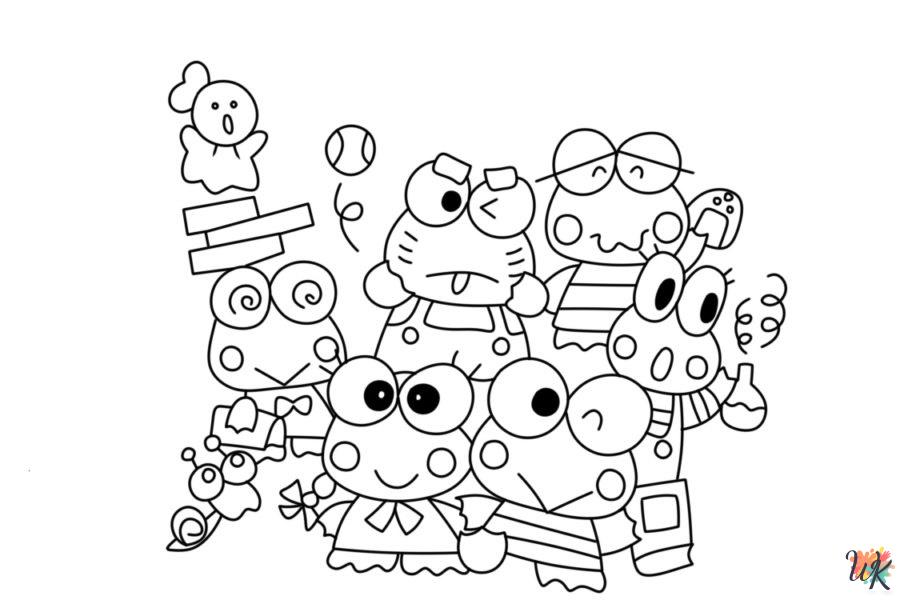 Keroppi coloring pages for adults easy