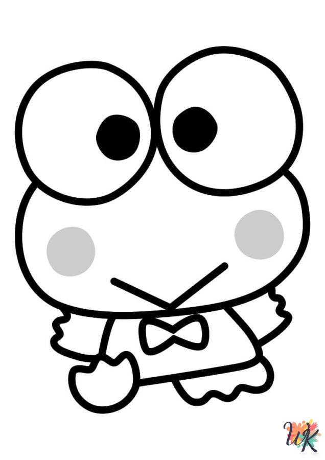 Keroppi coloring pages free