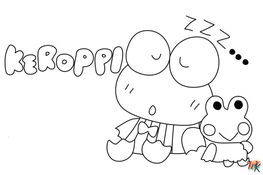 Keroppi adult coloring pages