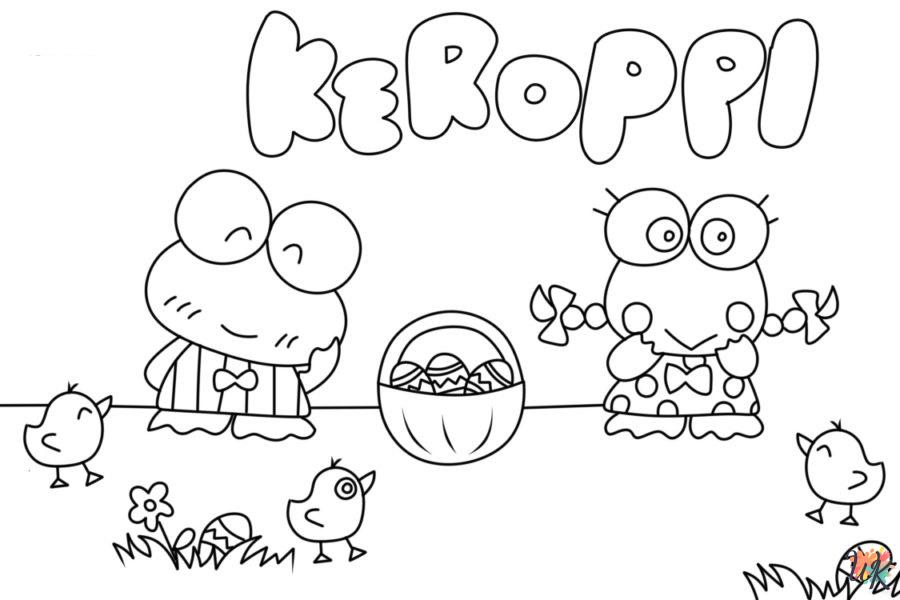 Keroppi printable coloring pages