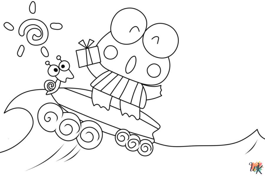 Keroppi coloring pages
