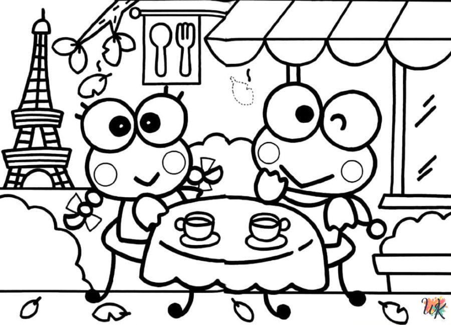 Keroppi free coloring pages