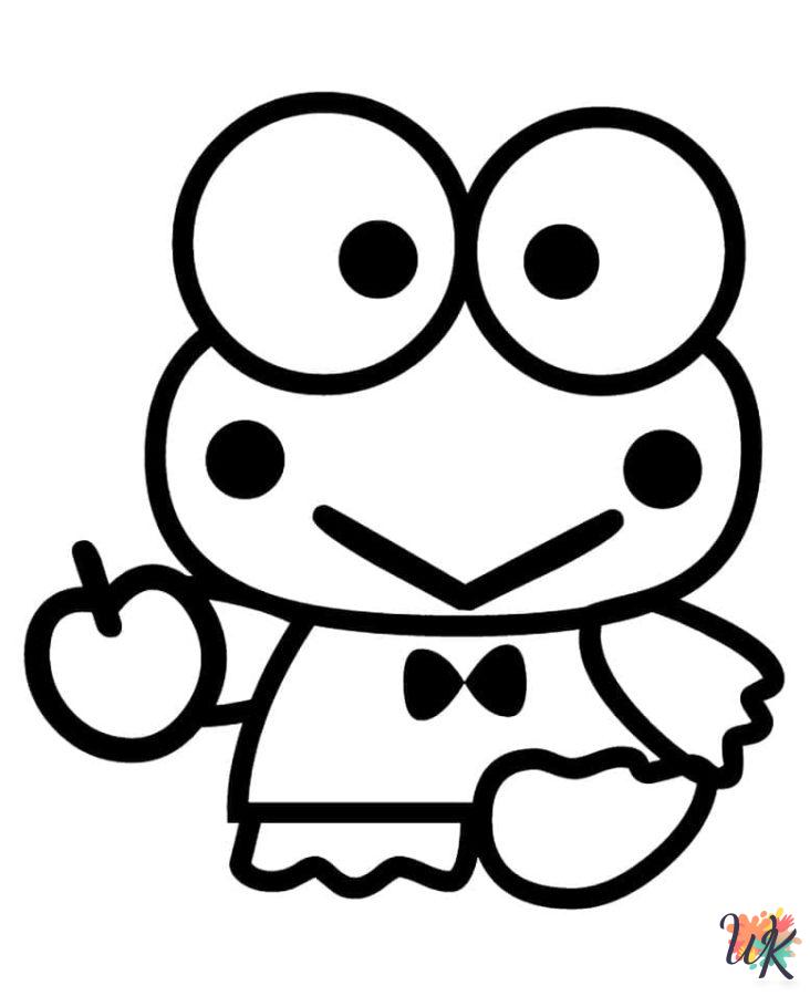 free Keroppi coloring pages printable