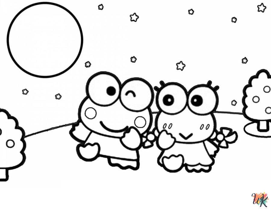 old-fashioned Keroppi coloring pages